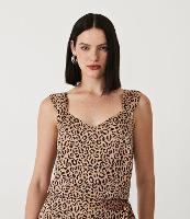 Blusa de Alça com Estampa Animal Print Onça - 1