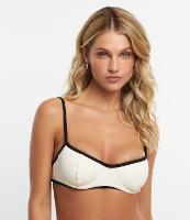 Biquíni Top Meia Taça em Microfibra com Detalhe Viés Contrastante - 2