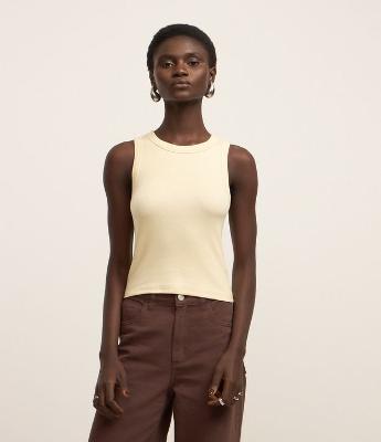 Regata Cropped Básica em Ribana Canelada