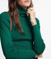 Suéter em Tricô com Gola Alta Estruturada - 2