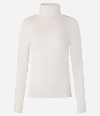 Suéter em Tricô com Gola Alta Estruturada