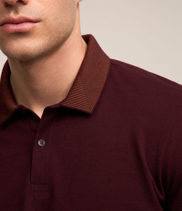 Camisa Polo Slim em Algodão com Botões e Detalhes Contrastantes - 3