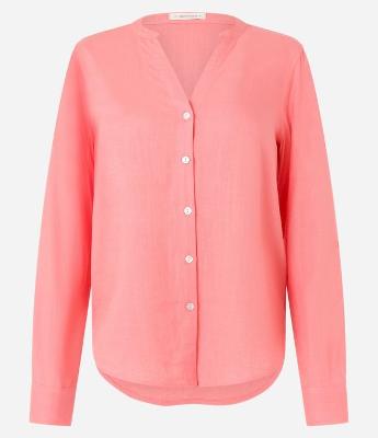 Camisa em Viscolinho com Abotoamento Frontal
