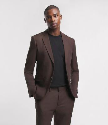 Paletó Slim Básico em Poliviscose com Bolsos