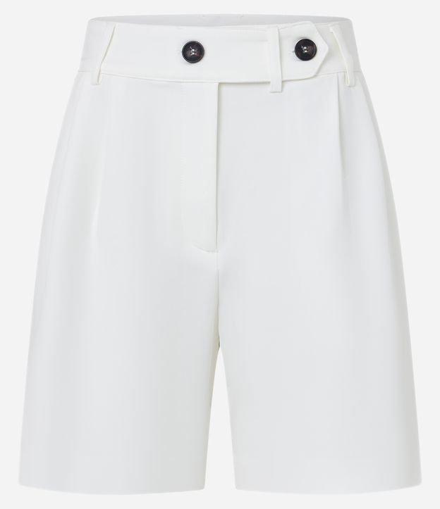 Bermuda Alfaiatada com Pregas e Fechamento Transpassado - 1