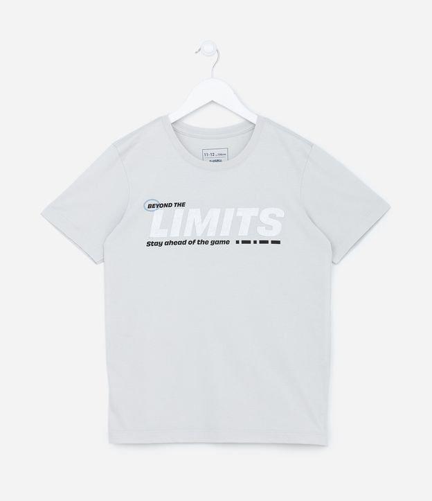 Camiseta Infantil com Estampa Limits e Foil - Tam 5 a 14 Anos - 1