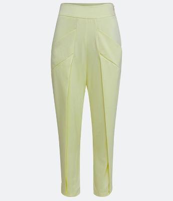 Calça Reta em Alfaiataria com Dobradura