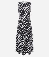 Vestido Longo Sem Manga em Viscose com Estampa de Zebra - 2