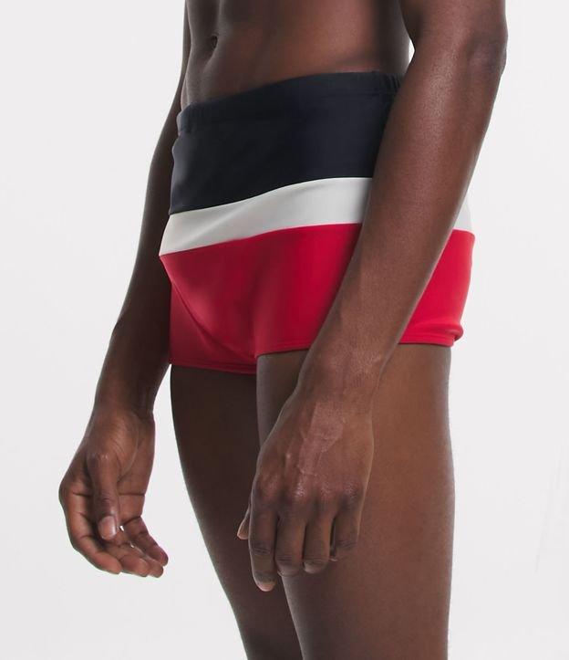 Sunga em Microfibra com Estampa de Listras Náuticas - 1