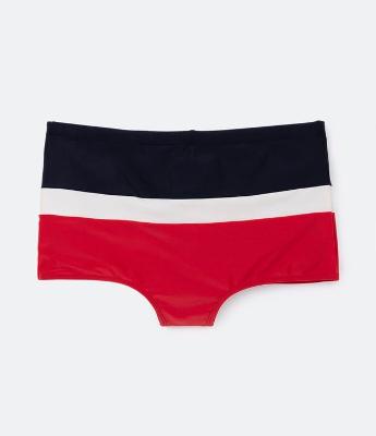 Sunga em Microfibra com Estampa de Listras Náuticas