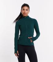 Jaqueta Esportiva com Gola Alta e Abertura para Dedo - 1