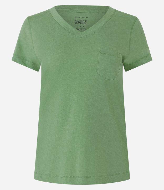 Blusa Básica em Algodão com Bolsinho Frontal - 2