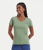 Blusa Básica em Algodão com Bolsinho Frontal - 1