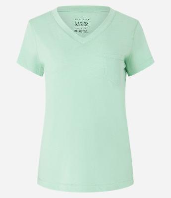 Blusa Básica em Algodão com Bolsinho Frontal