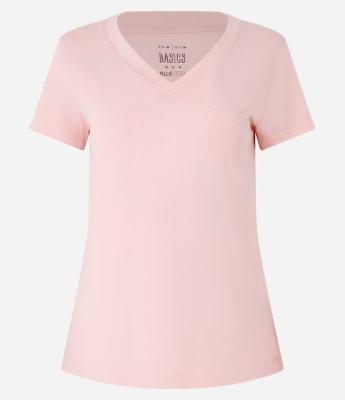 Blusa Básica em Algodão com Bolsinho Frontal