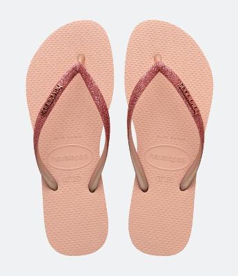 Chinelo Havaianas Tiras Finas com Glitter