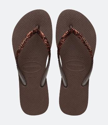 Chinelo Havaianas Tiras Finas com Glitter