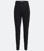 Calça Legging em Material Sintético com Recortes Verticais - 2