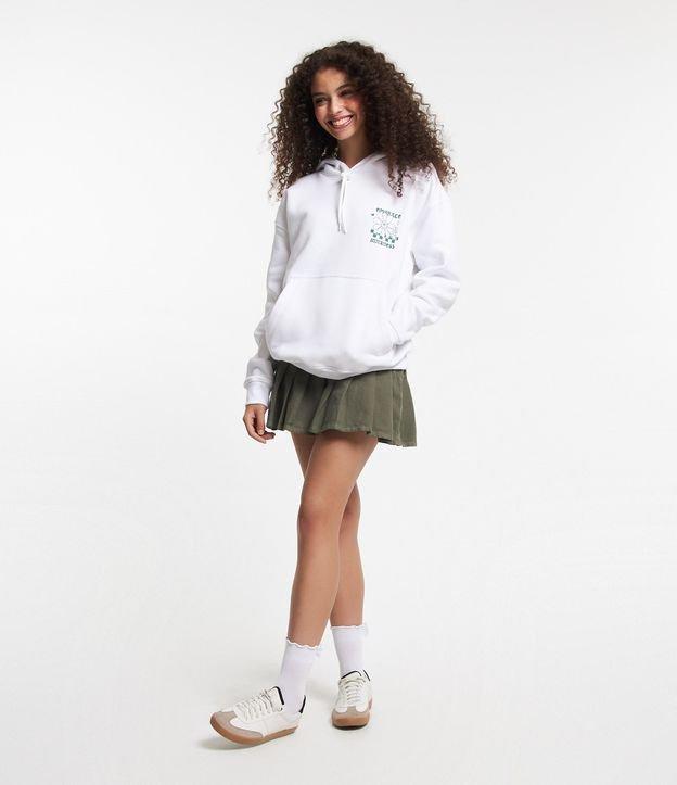 Saia Curta em Jeans com Pregas e Cinto - 1