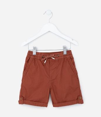 Bermuda Infantil em Sarja com Amarração - Tam 1 a 5 anos