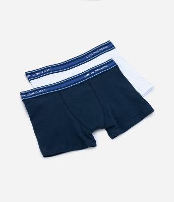 Kit 02 Cueca Boxer Infantil em Algodão com Cós Elástico Lupo - Tam P ao GG