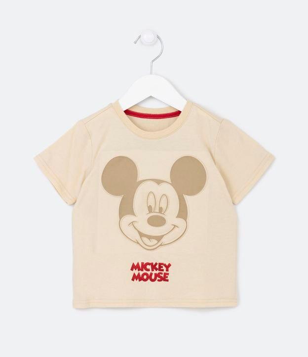 Camiseta Infantil com Estampa em Relevo Mickey Mouse - Tam 1 a 5 Anos - 1