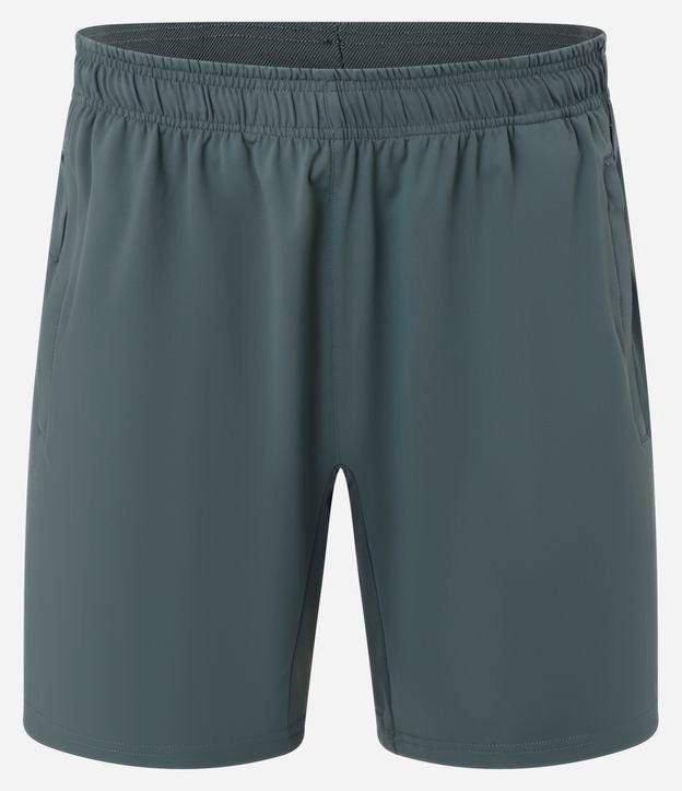 Bermuda Esportiva em Microfibra com Zíper no Bolso - 1