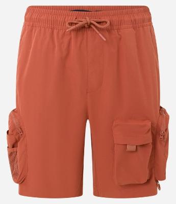 Bermuda Cargo com Cós Elástico e Bolsos Táticos