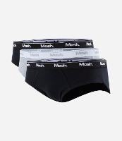 Kit 03 Cuecas Slip em Meia Malha com Cós Elástico Mash - 1