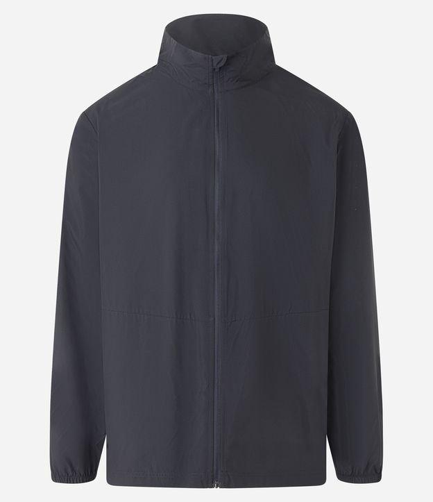 Jaqueta Esportiva Básica com Zíper e Gola Alta - 2