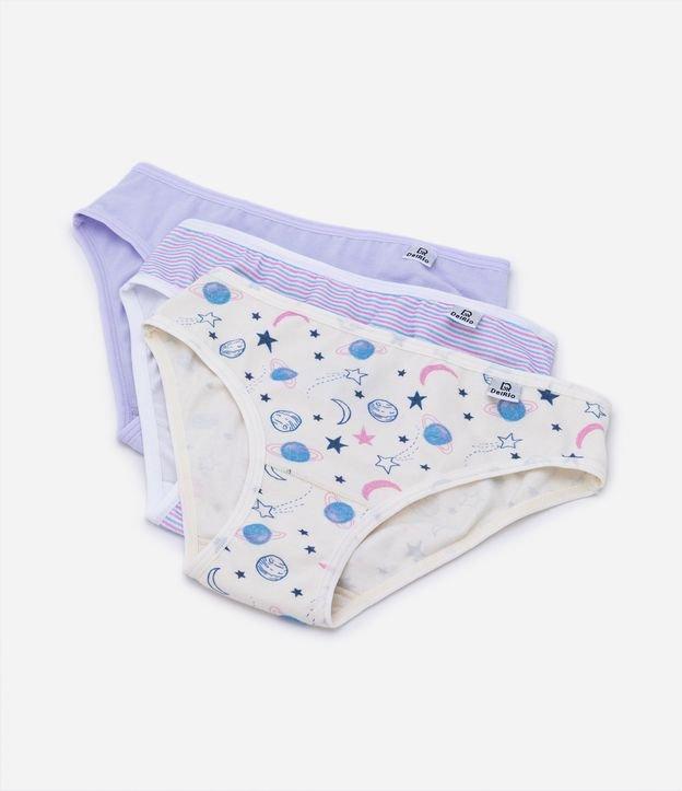 Kit 03 Calcinhas Infantis com Estampados Variados - Tam 4 a 14 anos - 1