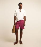 Bermuda de Banho em Microfibra com Cós Elástico e Bolsos - 4