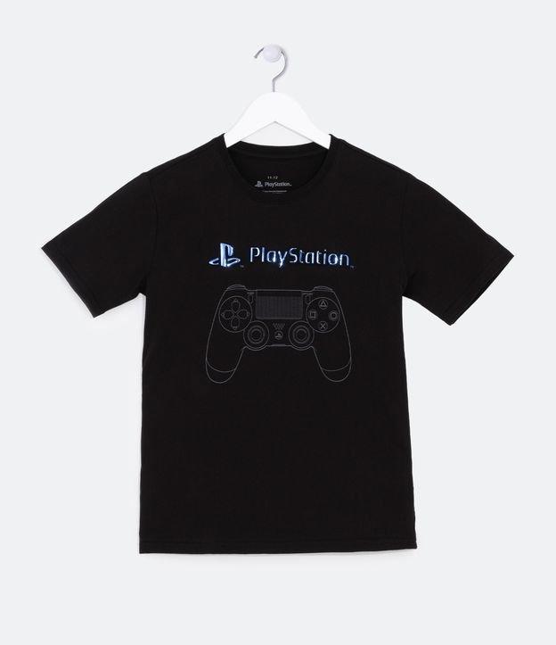 Camiseta Infantil com Estampa em Auto Relevo PlayStation - Tam 5 a 14 Anos - 1