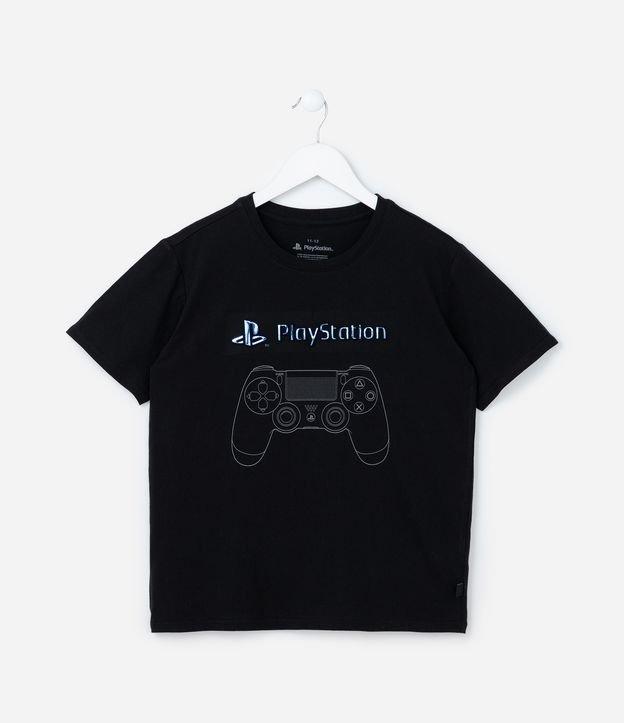 Camiseta Infantil com Estampa em Auto Relevo PlayStation - Tam 5 a 14 Anos - 2