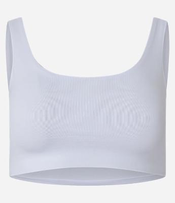 Top Esportivo em Poliamida com Decote Redondo e sem Bojo