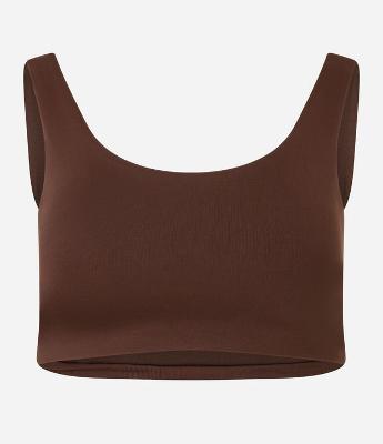 Top Esportivo em Poliamida com Decote Redondo e sem Bojo