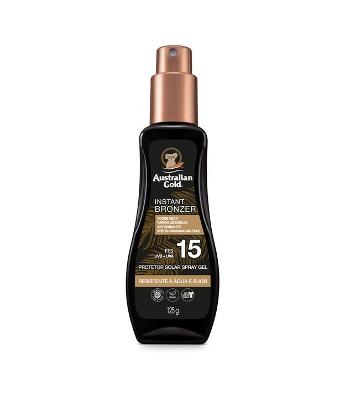 Acelerador Solar Australian Gold Gel Spray Instant Bronzer FPS 15