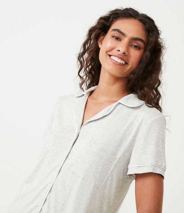 Pijama Americano Curto em Viscolycra com Viés Contrastante - 2