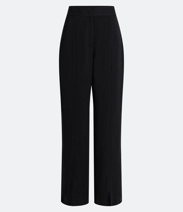 Calça Pantalona em Crepe com Fendas Frontais - 2