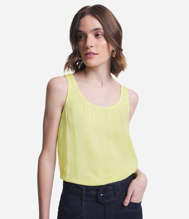 Blusa Regata em Viscose com Gola Redonda - 1