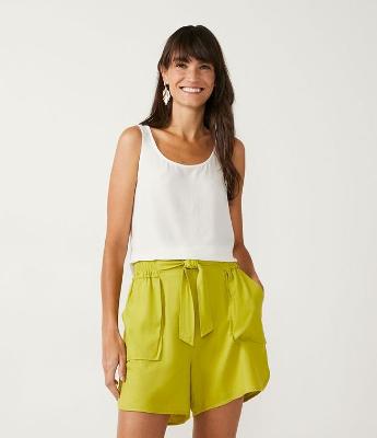 Blusa Regata em Viscose com Gola Redonda