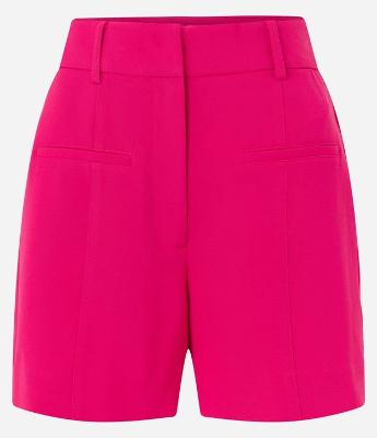 Bermuda Alfaiatada em Crepe com Bolso Fake