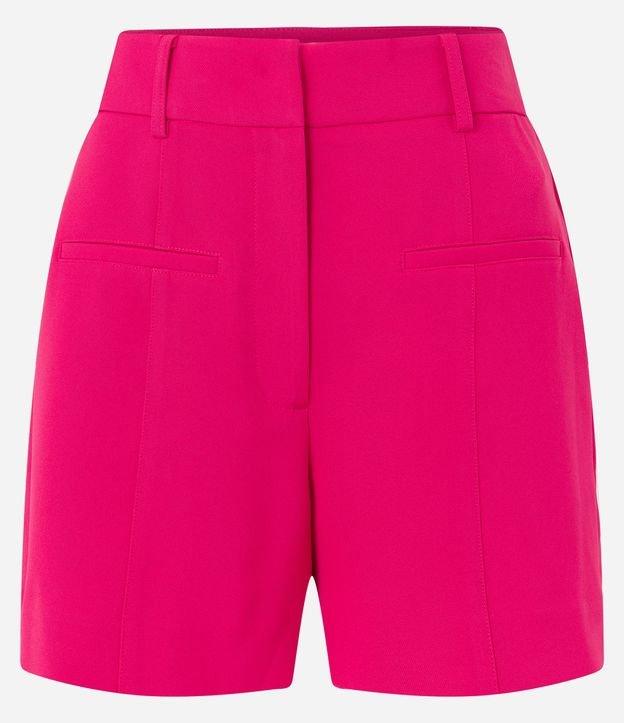 Bermuda Alfaiatada em Crepe com Bolso Fake - 1