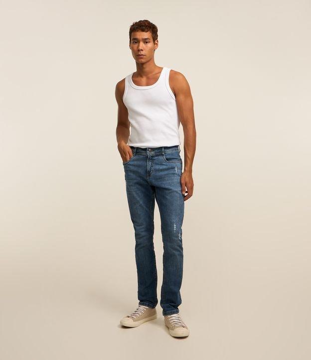 Calça Skinny Jeans com Puídos e Bolsos - 5