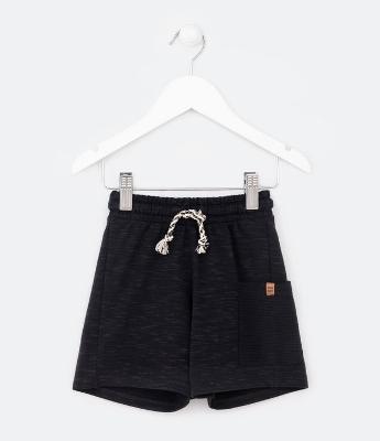 Bermuda Infantil com Bolso Texturizado - Tam 1 a 5 anos