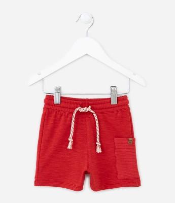 Bermuda Infantil com Bolso Texturizado - Tam 1 a 5 anos