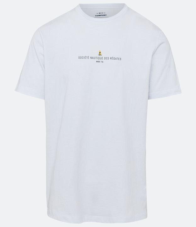 Camiseta Comfort em Algodão com Estampa de Lettering - 1