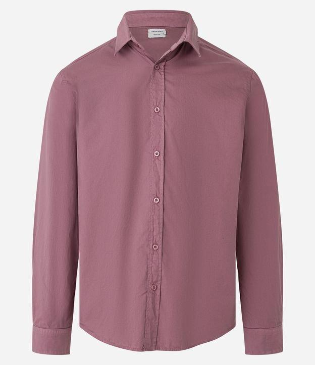 Camisa Regular em Sarja com Fio Egípcio e Manga Longa - 2