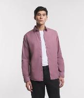 Camisa Regular em Sarja com Fio Egípcio e Manga Longa - 1