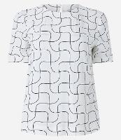 Blusa Manga Curta com Textura Airflow e Estampa Geométrica - 2